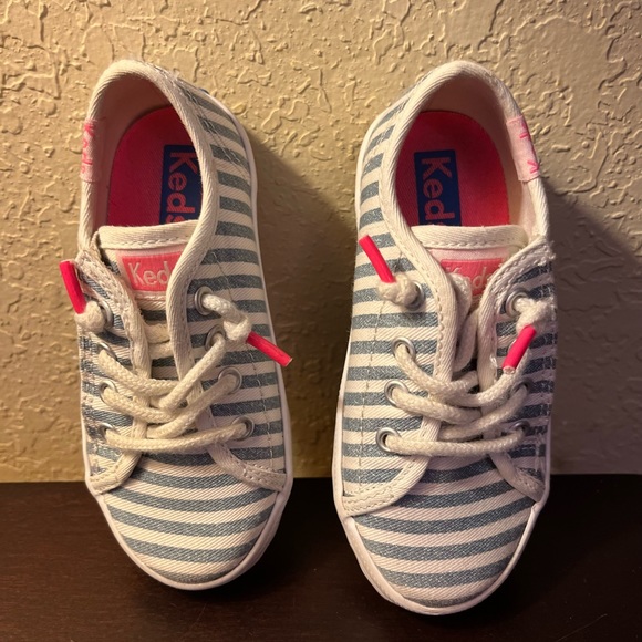 Keds Kickstart Striped Blue and White Toddler Girl (6.5M) - Picture 5 of 9
